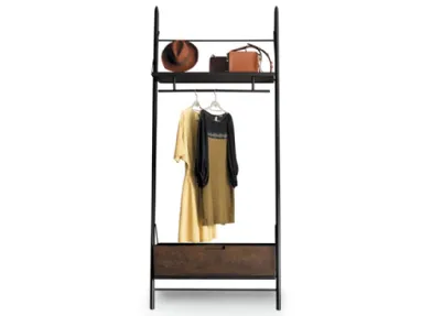 Appendiabiti Easy Closet in metallo e legno di Devina Nais