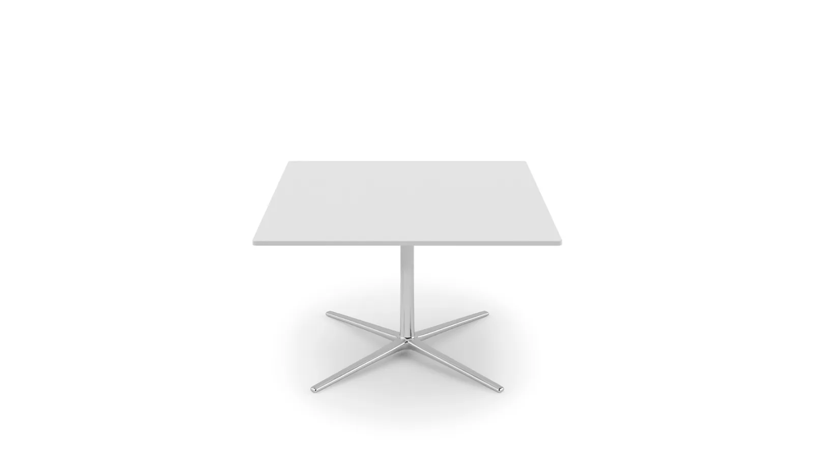 Tavolino Loop Table con top in laminato Bianco e base in alluminio di Infiniti