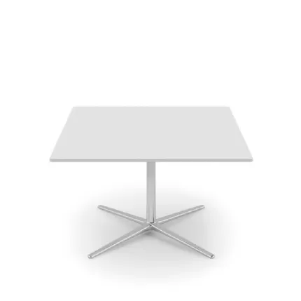 Tavolino Loop Table con top in laminato Bianco e base in alluminio di Infiniti