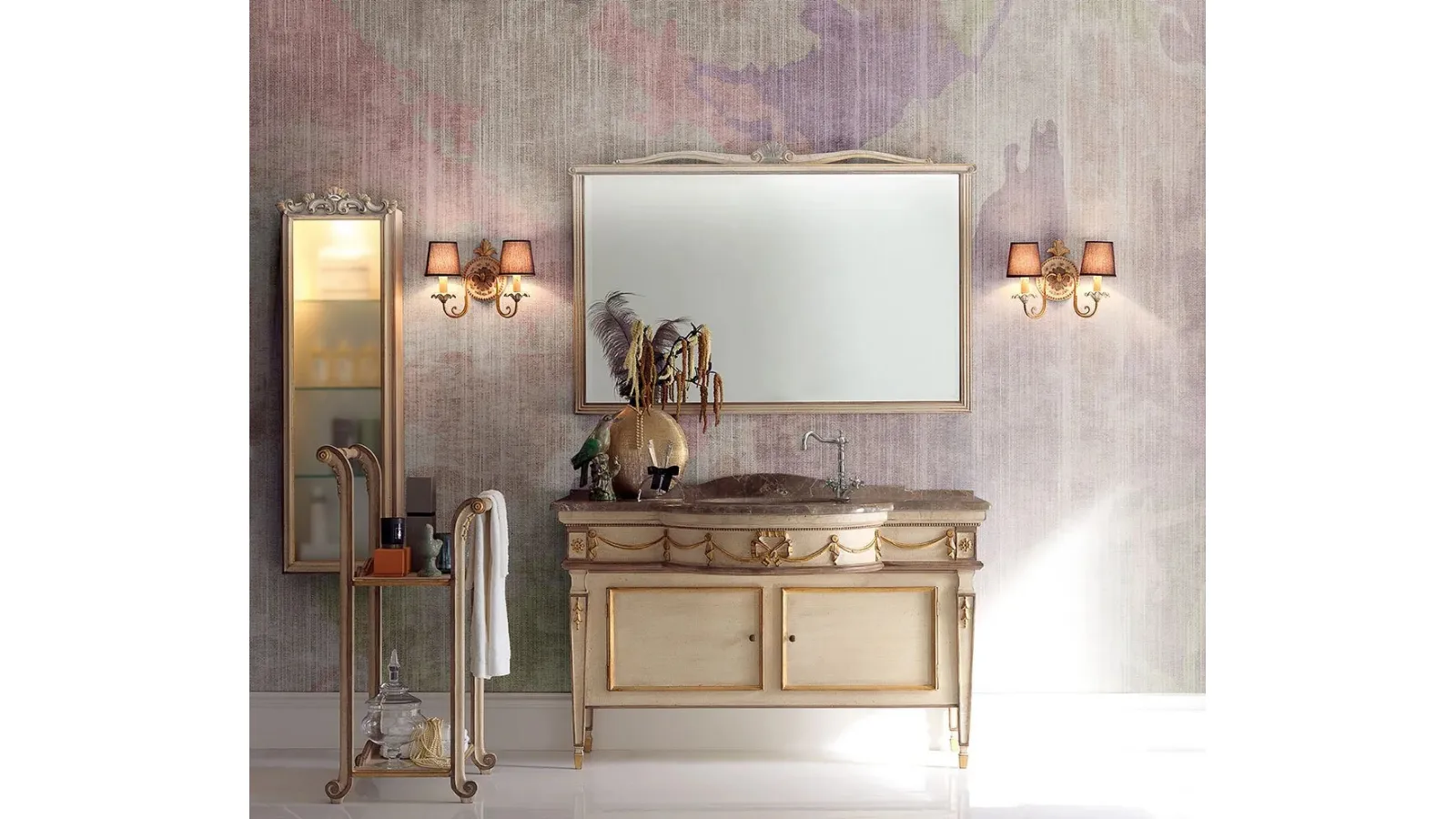 Mobile da Bagno 3016 oro antico, beige e marrone di Silvano Grifoni