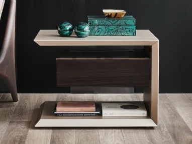 Comodino con cassetto in legno naturale Biagio di Cattelan Italia