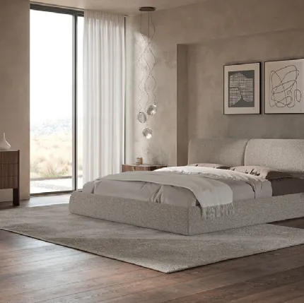 Letto Simon in tessuto imbottito di Cattelan Italia